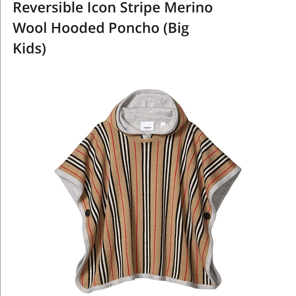 Big Kids Burberry Poncho NWT
